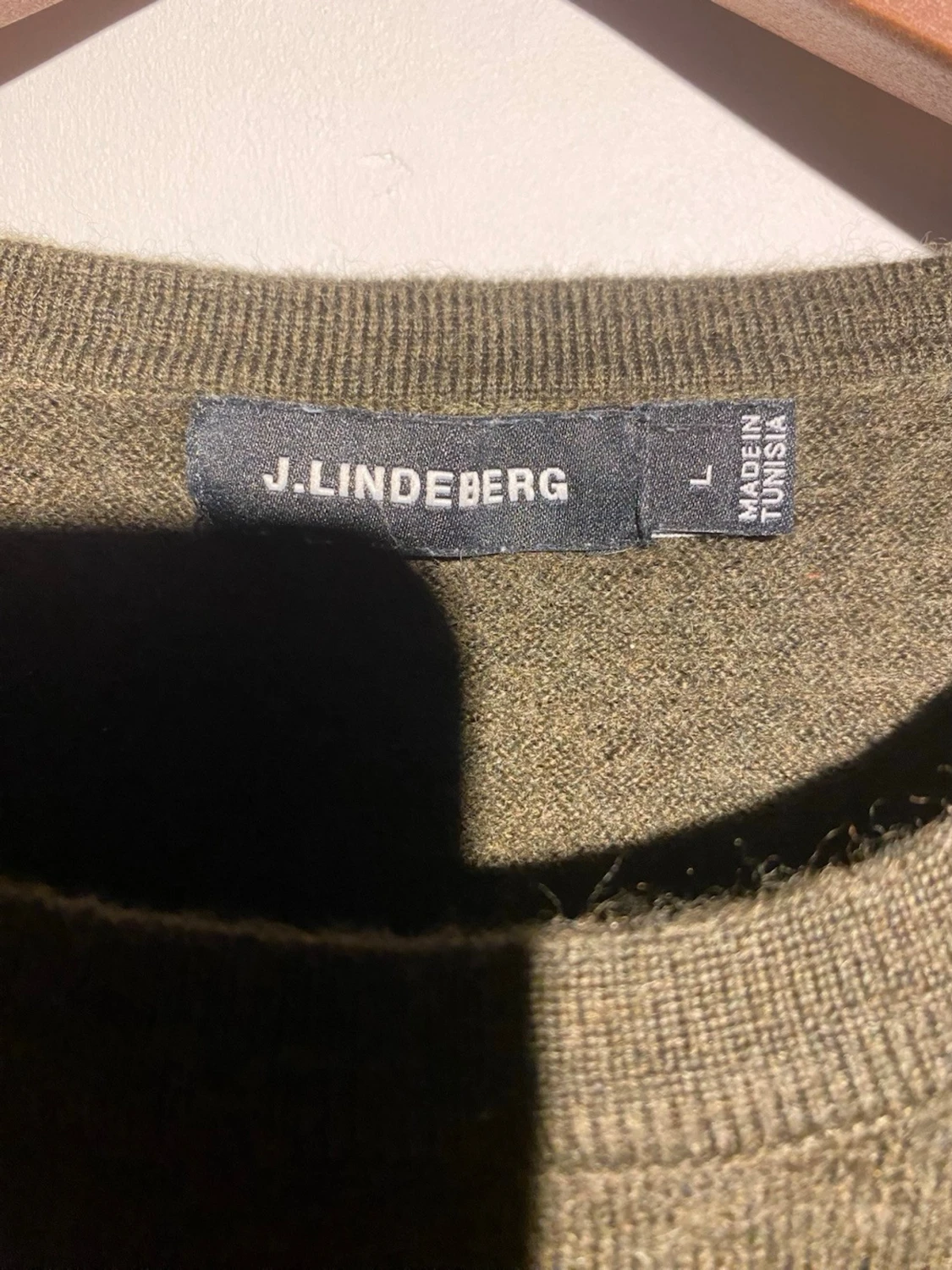 Olivgrön merinoulltröja J.Lindeberg - 2