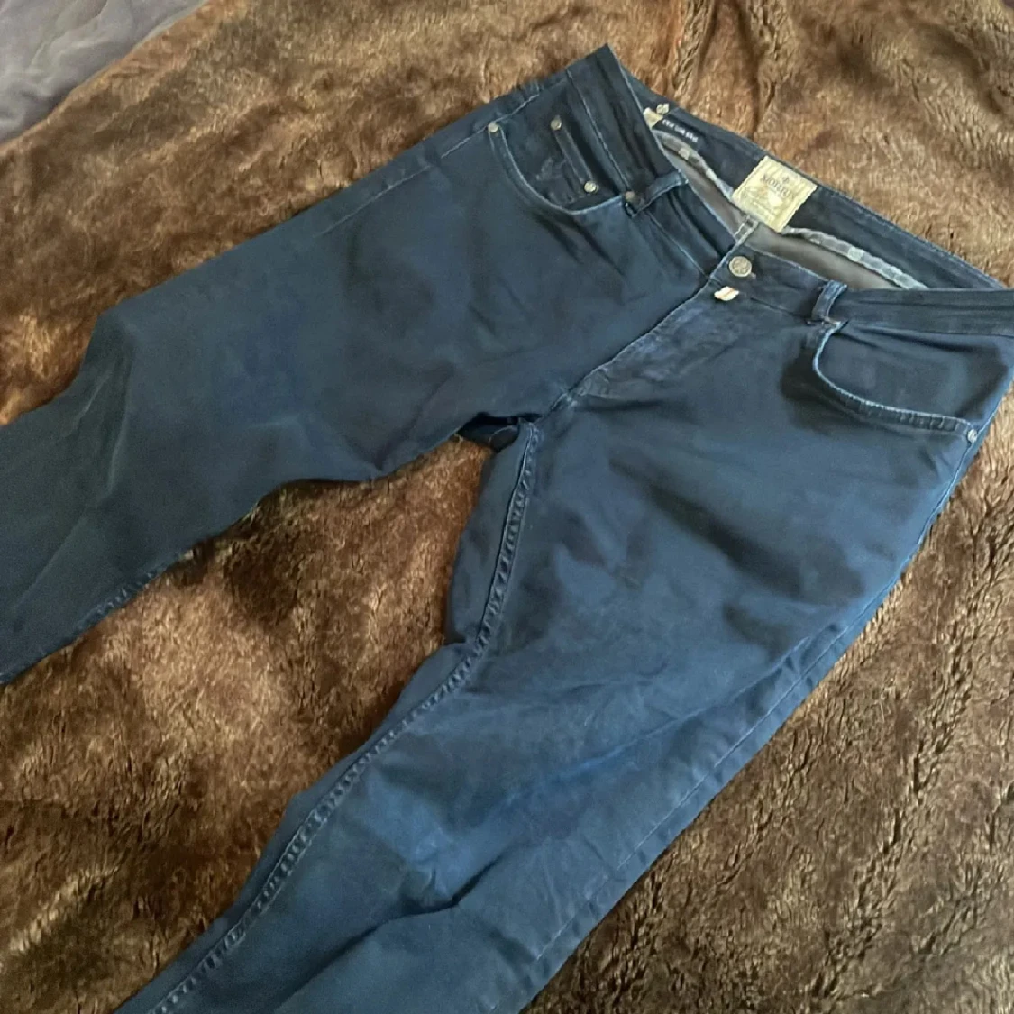 Morris blå byxor i bomull - 1