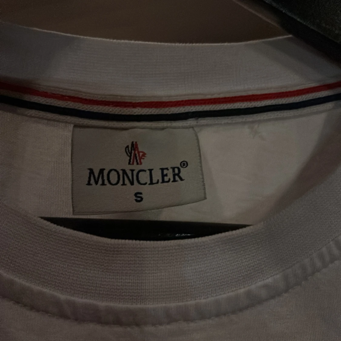 Vit Moncler t-shirt i bomull, stl S - 3