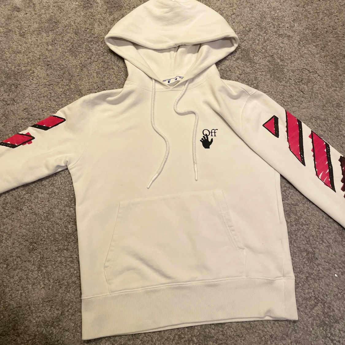 Vit Off-White hoodie  - 2