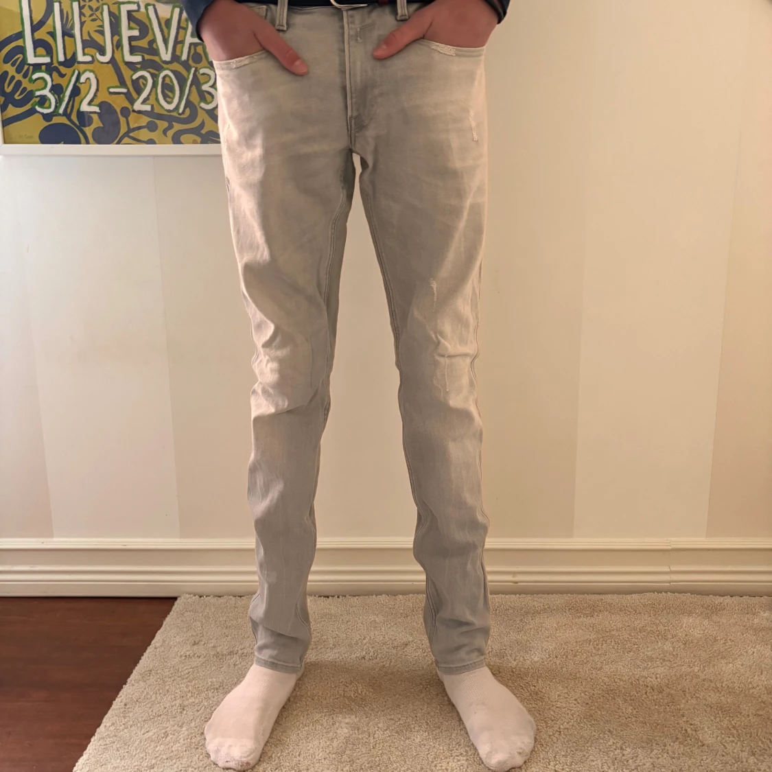 Ljusgrå Replay jeans slim fit