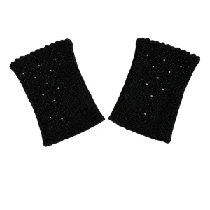 Handmade Knitted 100% Wool Wrist Warmers/Hand Warmers/Fingerless Gloves - ♡ Beautiful handmade knitted 100% wool wrist warmers/hand warmers/fingerless gloves with pearls. ♡ Perfect for musicians, writers and anyone who requires finger dexterity.