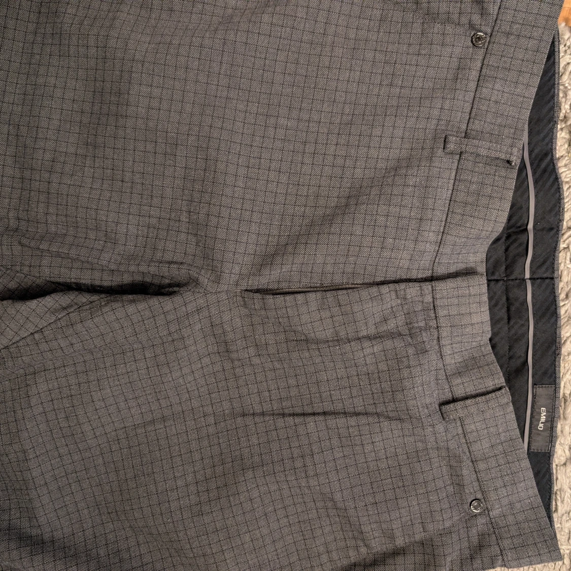 Grå rutiga chinos från Emilio Pants stl 52 - 1