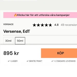 Versace Versense parfym 50ml - Säljer en Versace Versense parfym 50ml aldrig öppnat och aldrig använd. Säljer då jag redan har en annan öppnad. Pris kan disskuteras.💕 nypris: 895kr