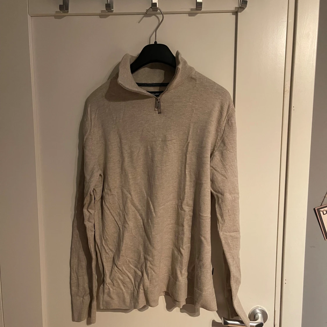 Beige halvzip tröja från Jack & Jones