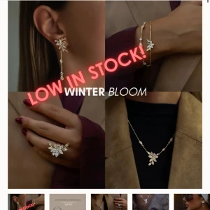 Winter Bloom julkalender  - Exklusivt smyckeset från ioaku (säljer endast örhängena!). Aldrig använt men väldigt fina och populära. Säljer även väskan som kommer till för 100kr extra!