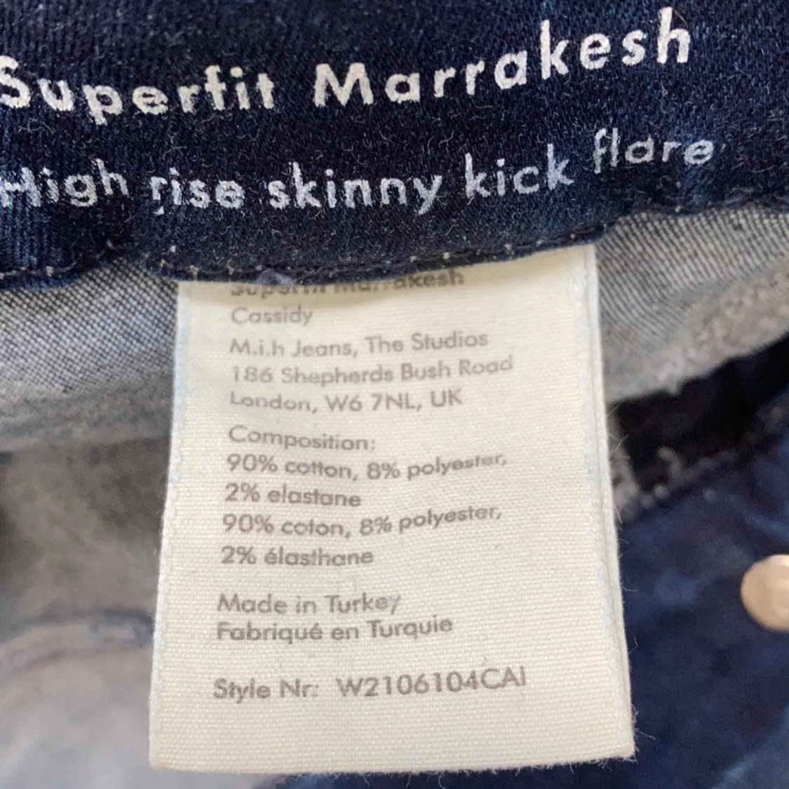 Mörkblå bootcut jeans från M.i.h - 3