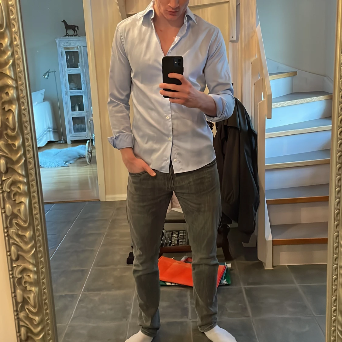 Ljusblå skjorta från Eton, super slim