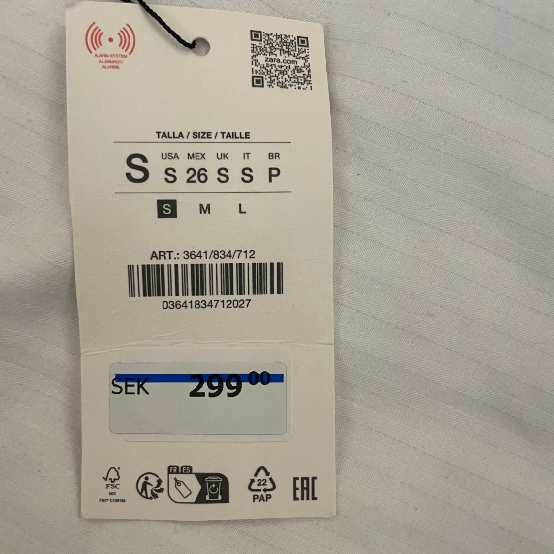 Vit tube topp från Zara - 2