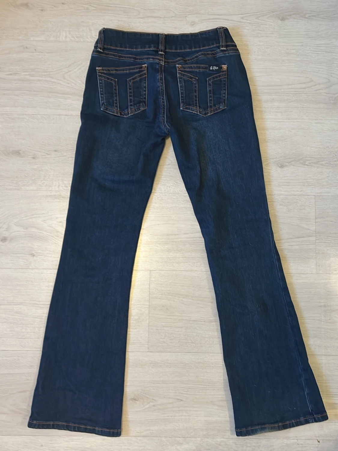 Mörkblåa bootcut jeans från G.Rise - 1