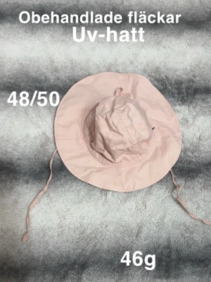 Polarn o pyret uv hatt - Obehandlade fläckar. Nyansskillnad på snörena. Storlek 48/50