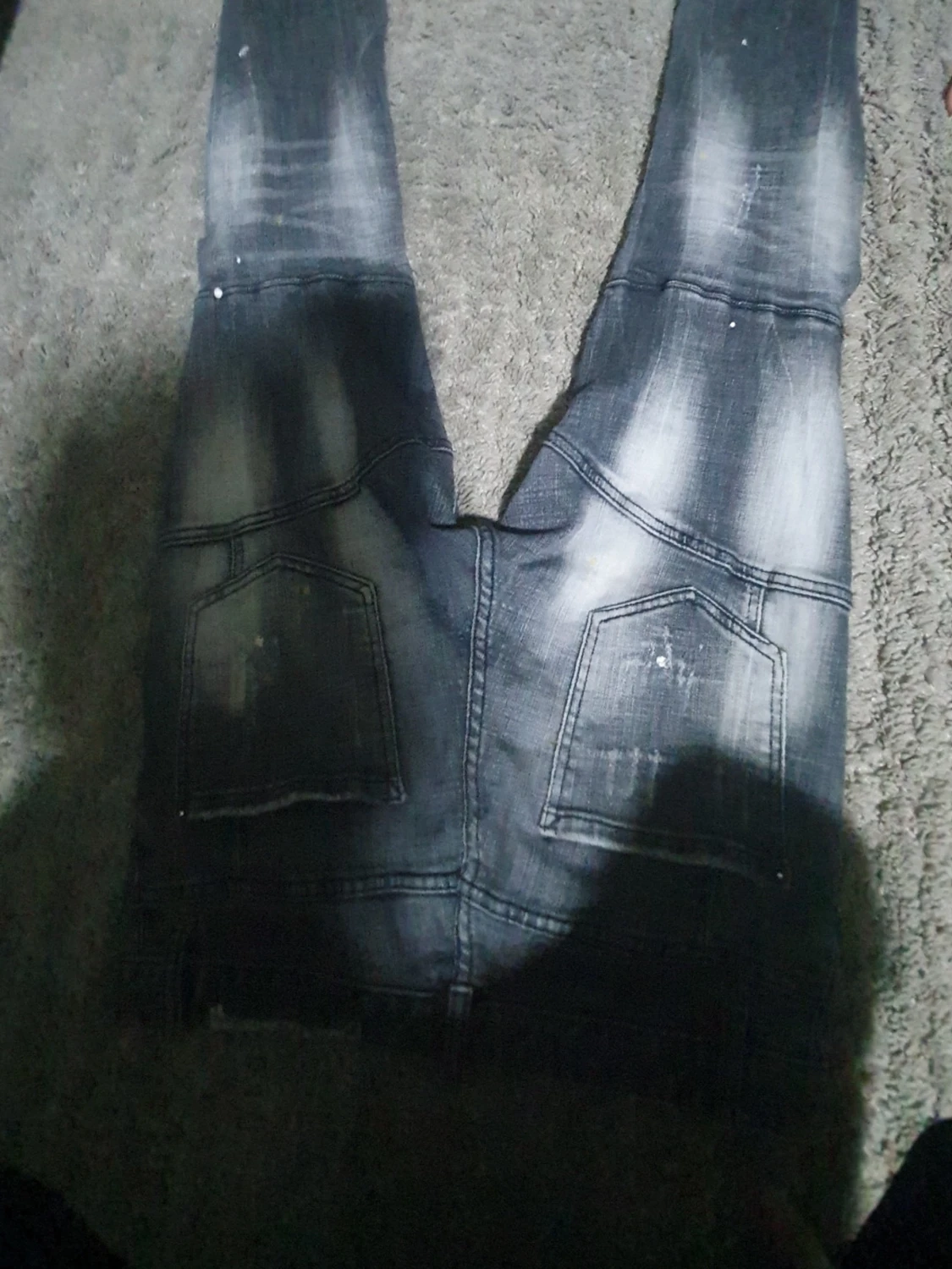 Dsquared2 mörka jeans med dragkedja - 1