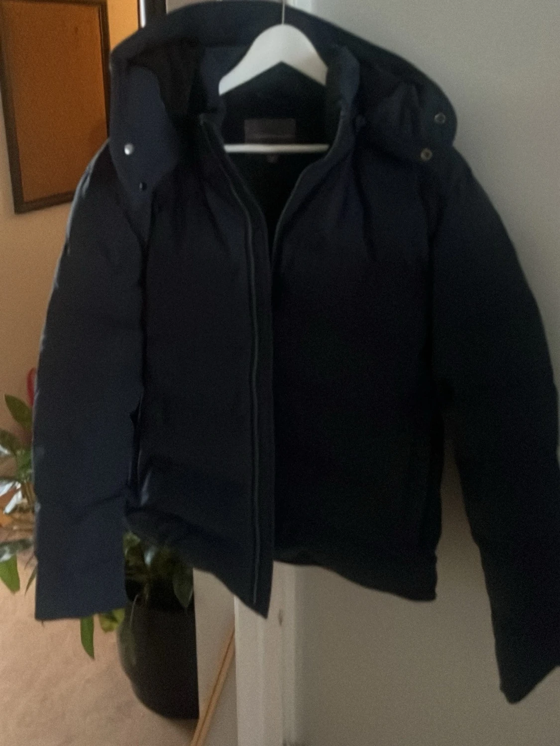 Mörkblå pufferjacka från Lawrence Grey/ peak performance ljus blås storlek L passar både m och s liten i storleken  - 2