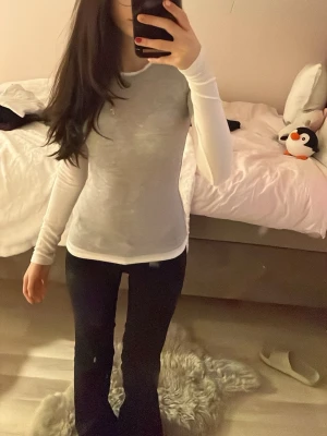  långärmad topp från Zara  -  Säljer långärmad top den Zara. Det ser ut som en kortärmad grå tröja över en vit långärmad tröja men de sitter ihop. Den är jätte stretchig och mjuk men sitter ändå tight. Clean och passar till allt. Helt nytt skick och aldrig använd. Pris går att diskutera💕