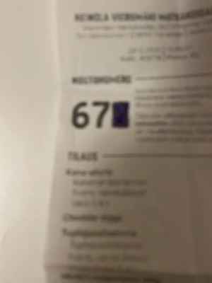 67 kvitto - Det är en kvitto från hesburger i Finland.67