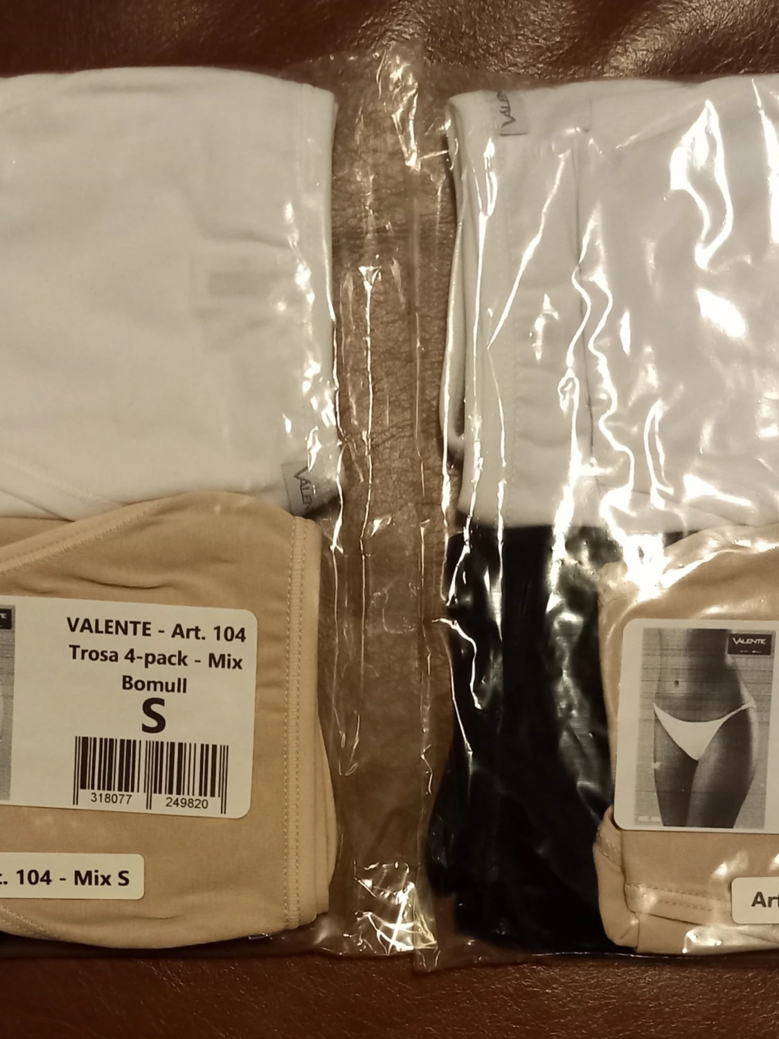 8 st. Valente Mix Bomull Trosor - 2x4-pack - Storlek S - 2