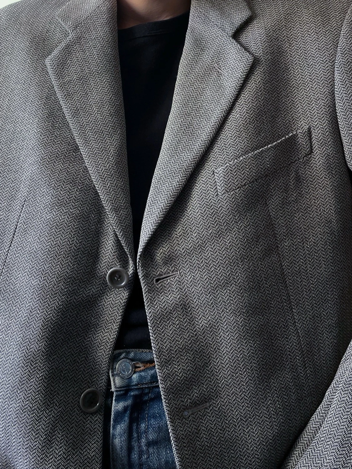 Vintage Armani Gray Blazer - 5