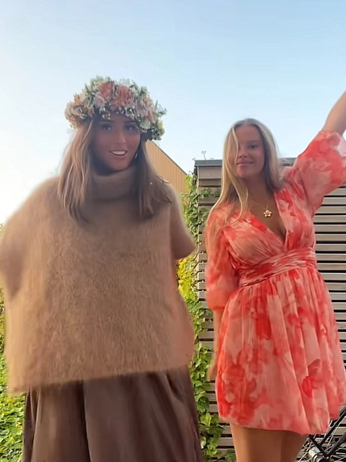 Brun/beige mohair tröja  - 2