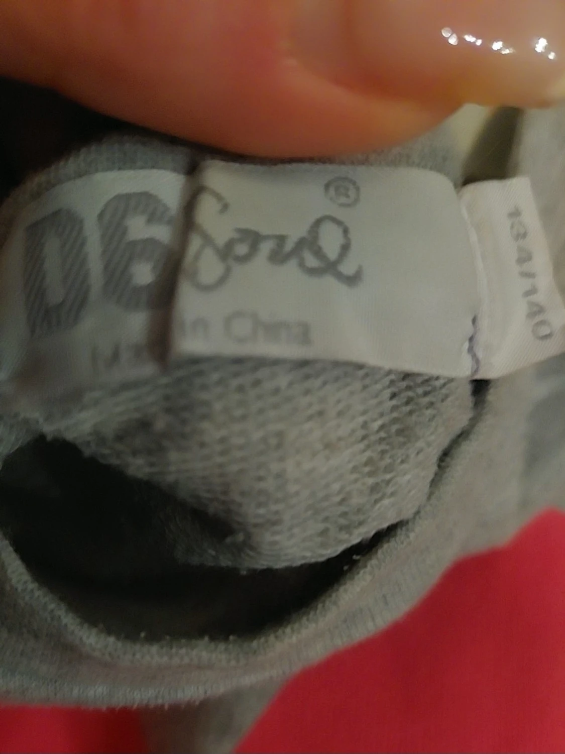 Grå sweatshirt med rosa M - 3