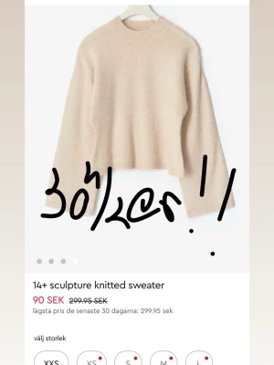Beige stickad tröja - SÖKER denna i storlek s!!