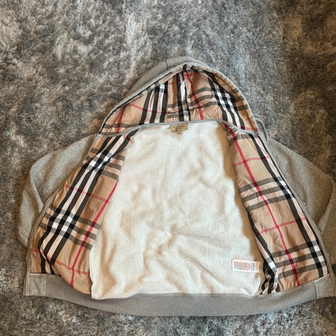 Burberry grå zip up  - 1