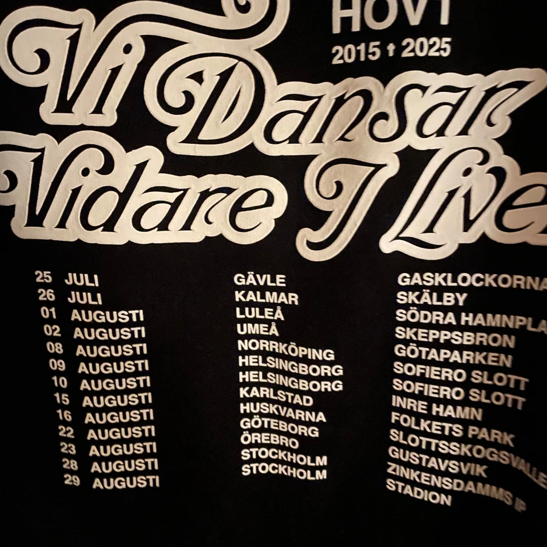 Svart Hov1 hoodie med turnétryck - 2