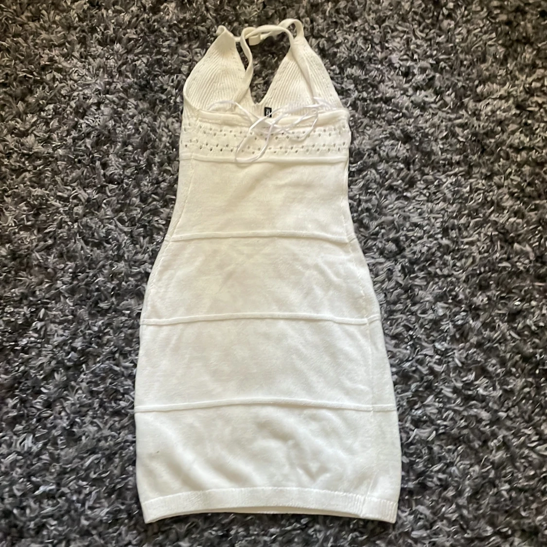 Vit stickad kortklänning H&M Divided XS - 1