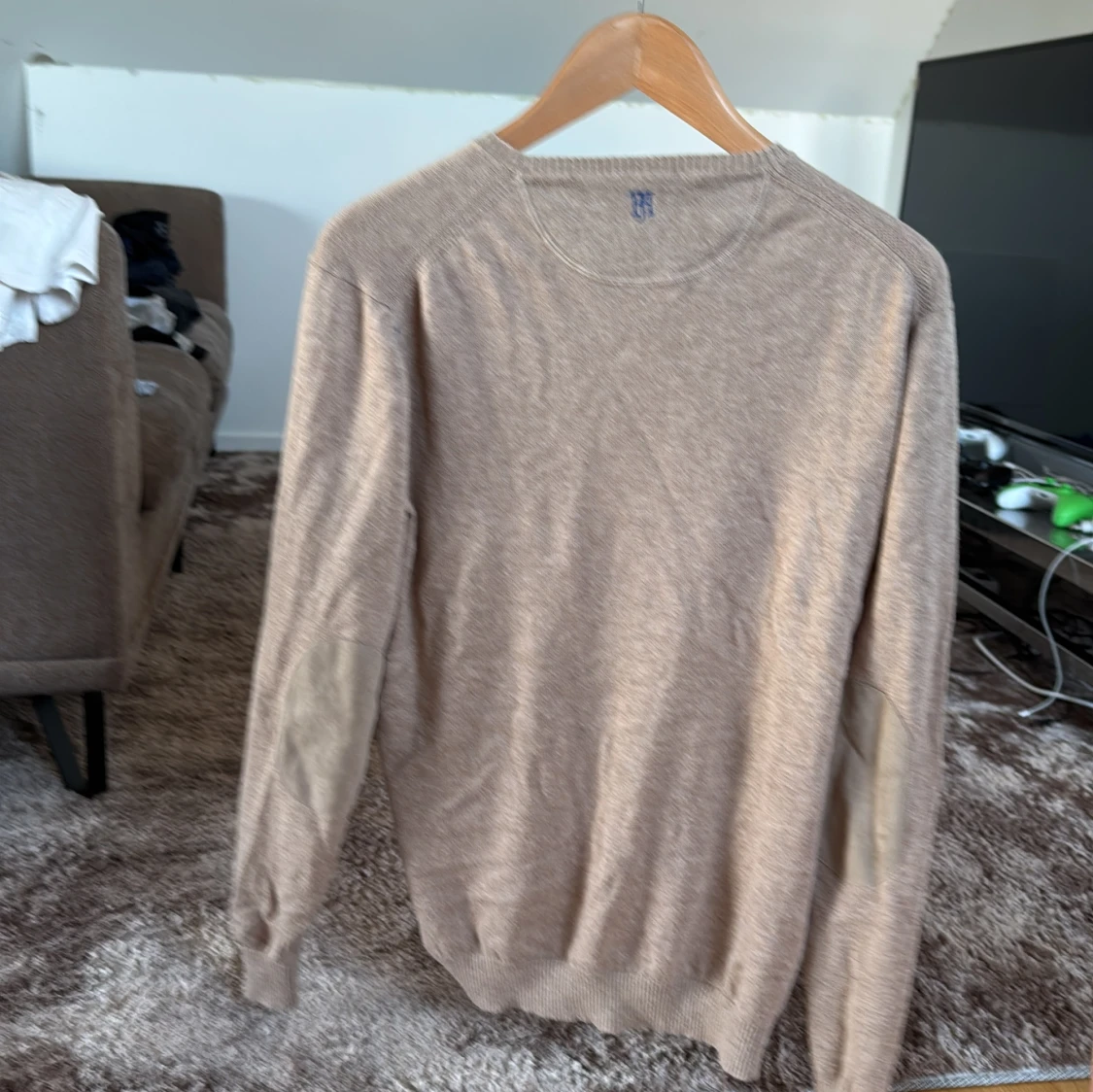 Beige stickad tröja Hansen & Jacob M - 2