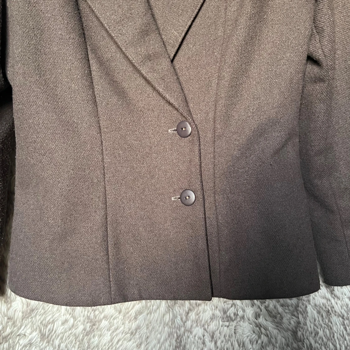 Vintage Brun jacka/ kavaj med lätt insvängd midja - 3