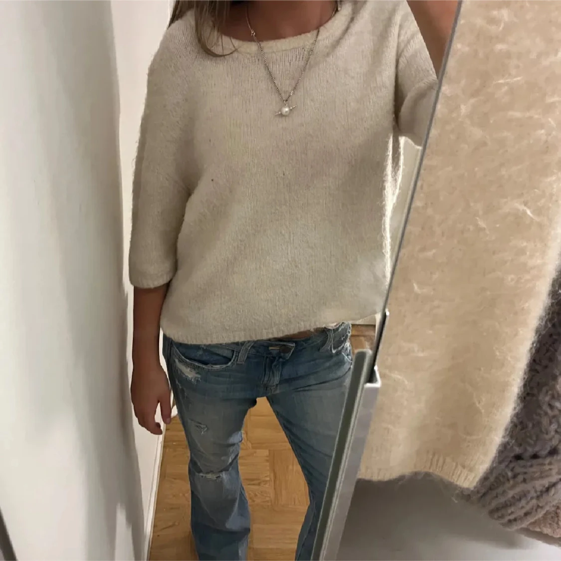 Stickad T-shirt från Lindex