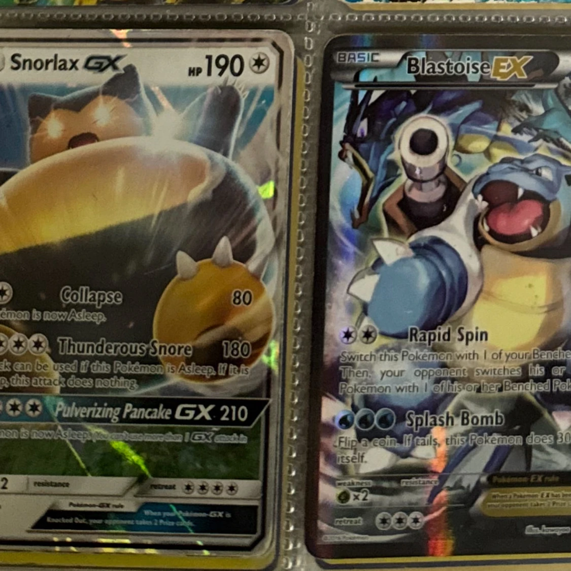 Pokémon Trading Card Collection: Snorlax GX & Blastoise EX 