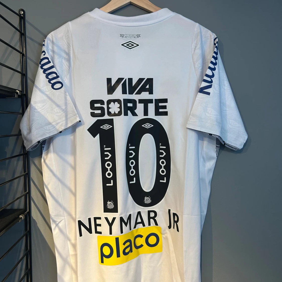 Vit Santos FC Neymar Jr fotbollströja - 1