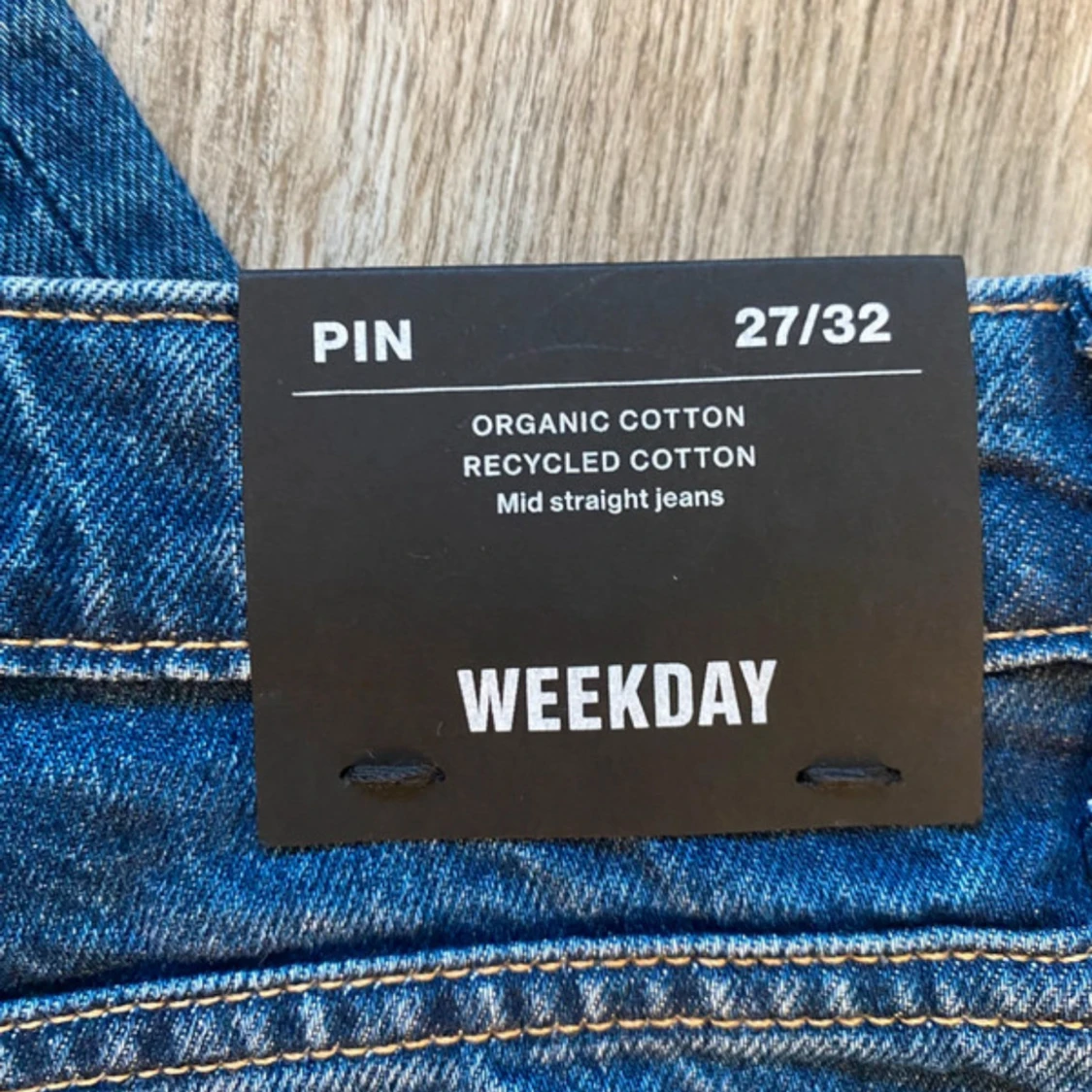 Blå Weekday straight jeans 27/32 - 3
