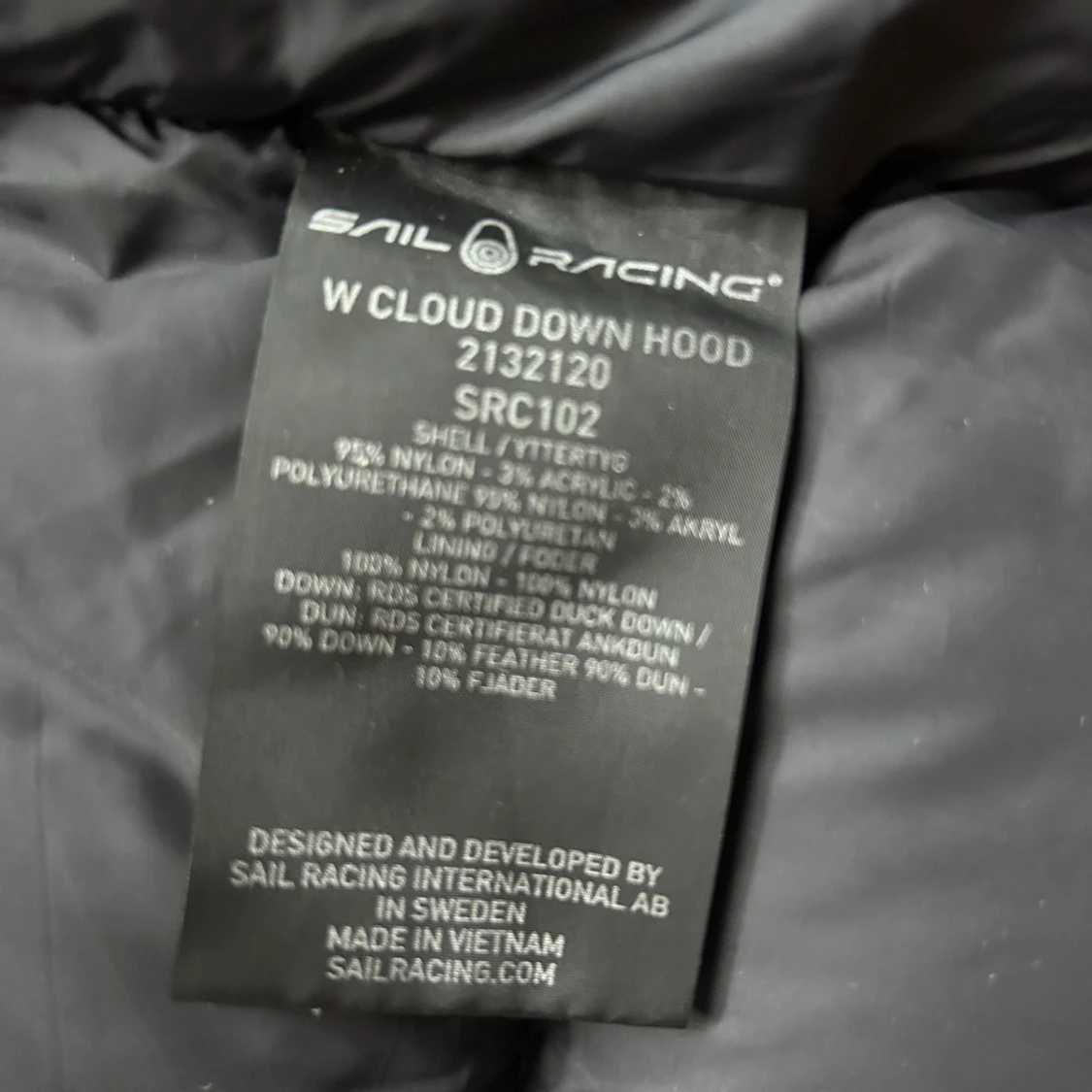 Svart dunjacka Sail Racing dam XS - 3