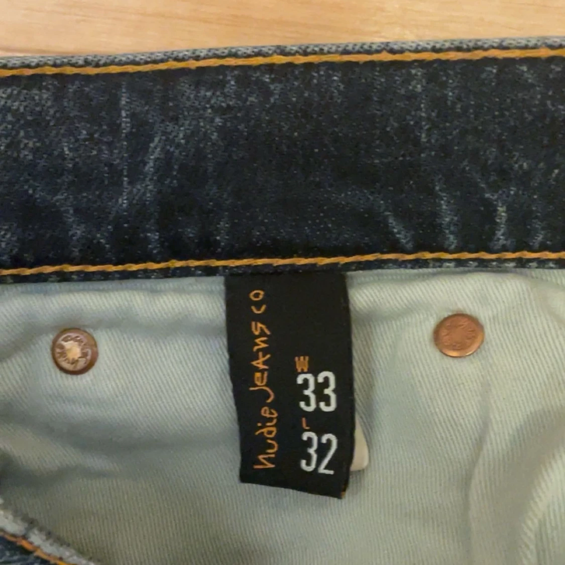 Nudie Jeans blå jeansbyxor W33 L32 - 2