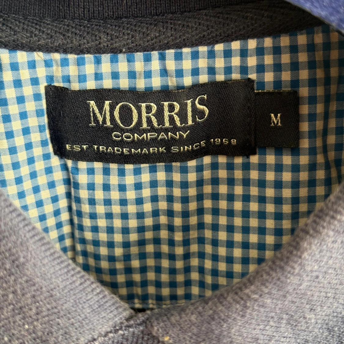 Mörkblå pikétröja Morris M - 1