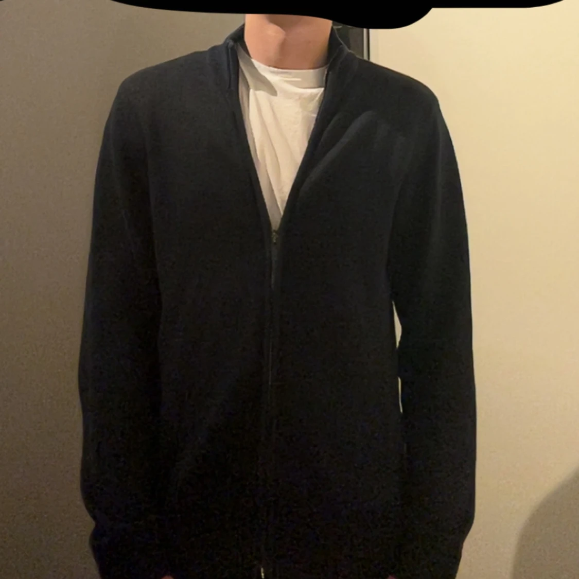 Marin blå kofta med dragkedja från Dobber! - 1