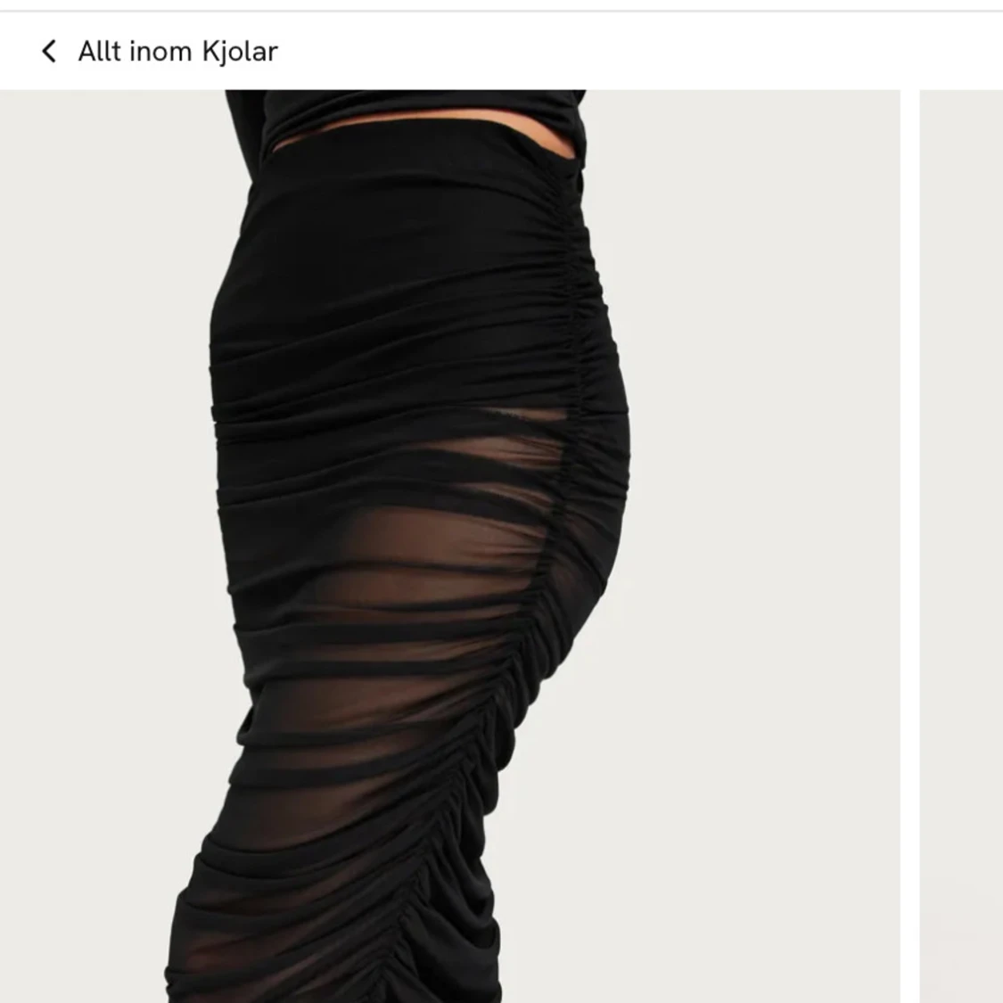 Svart mesh maxikjol från Nelly - 2