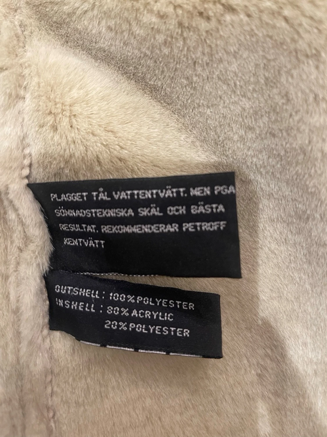 Beige faux pälsjacka från Miss Bissi stl 36 - 3