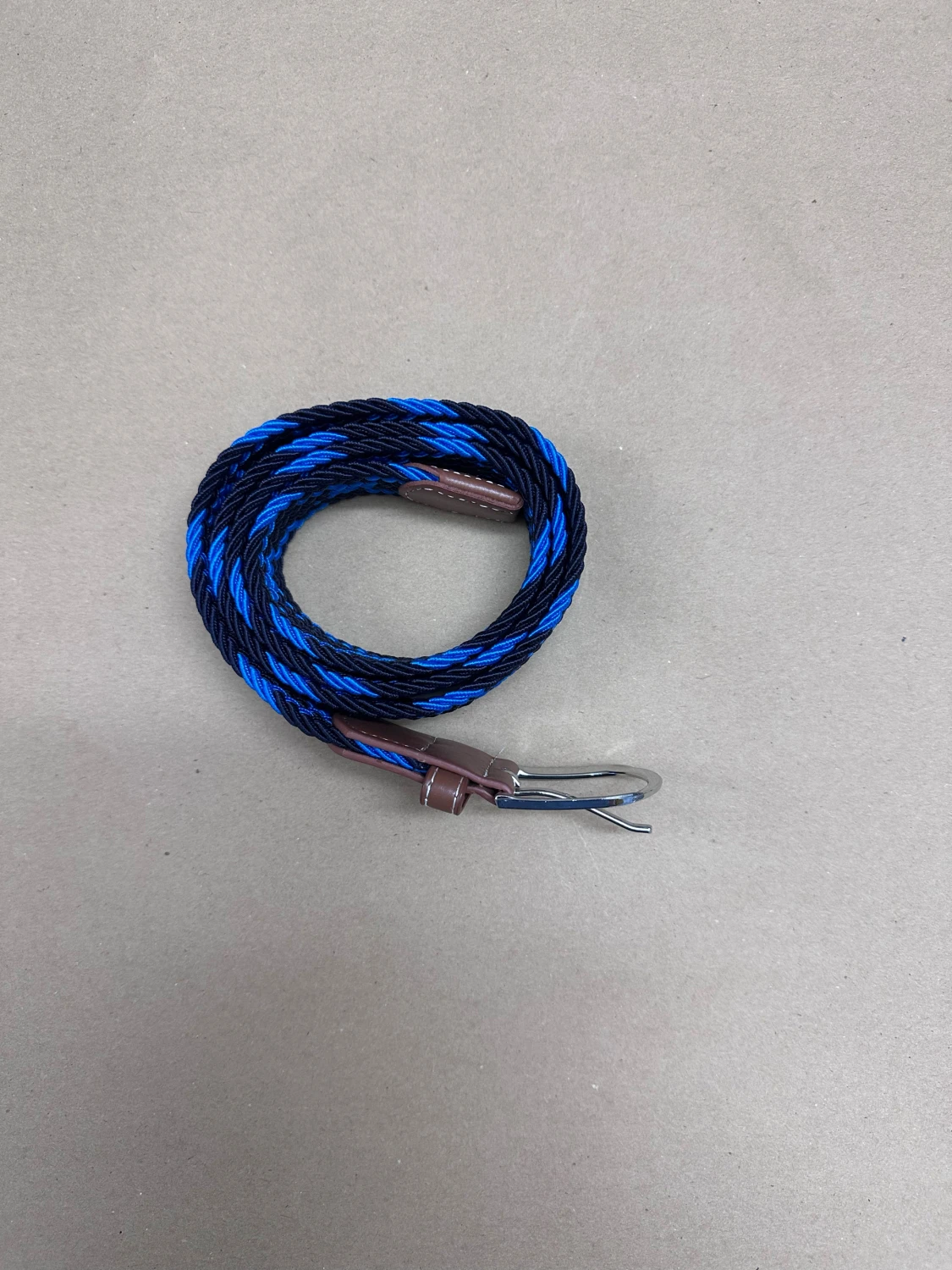 Blå och svart flätad bälte - 1