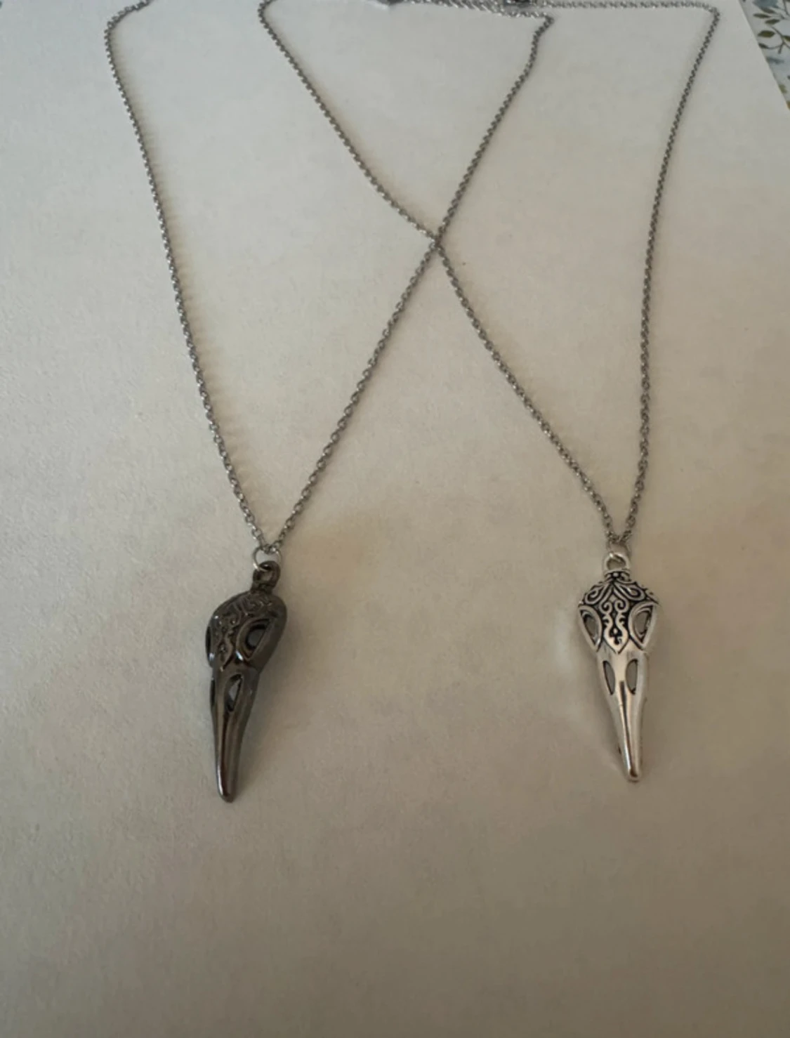 Silverhalsband x2 döskallar - 3