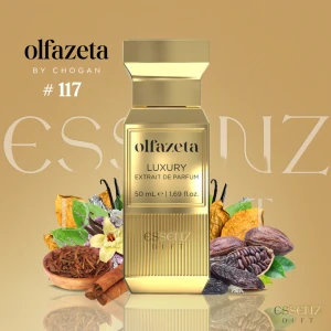 Olfazeta Luxury Extrait Parfym - Exklusiv parfym i lyxig flaska, 50 mL. Perfekt för dig som vill sticka ut med en elegant och modern doft. #117.                                                                       Skriv för mer information 