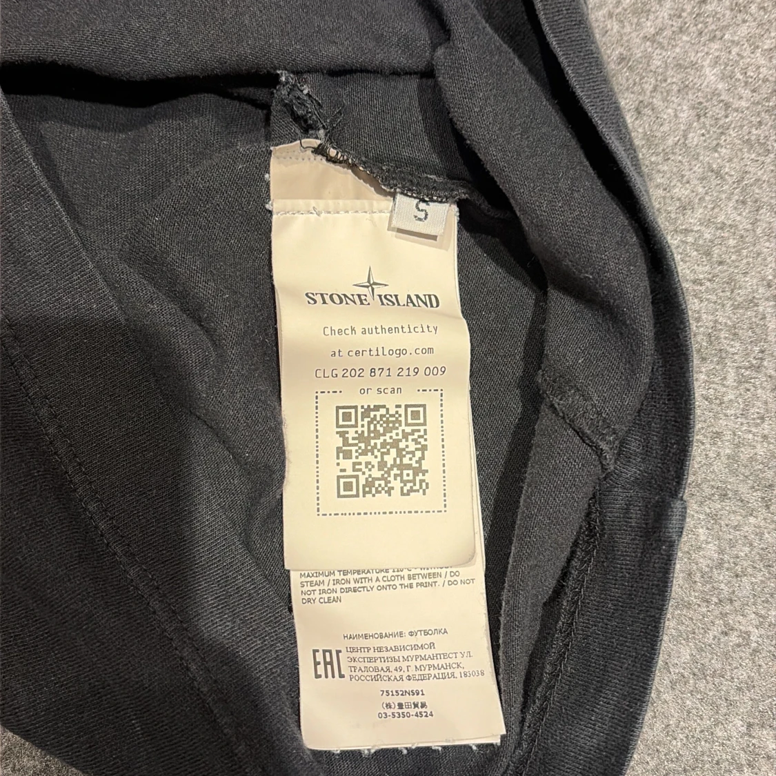 Svart Stone Island t-shirt med tryck - 4