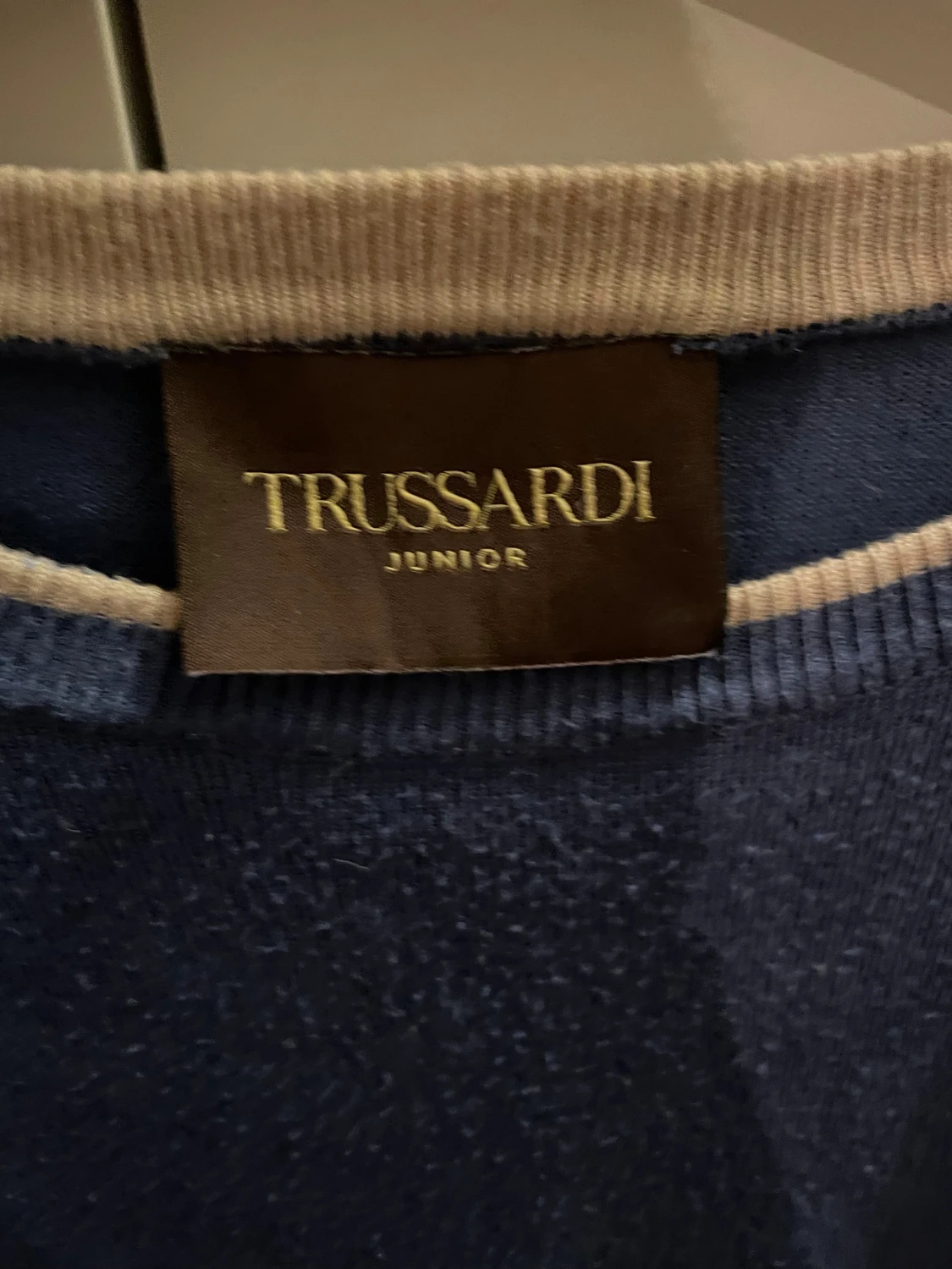 Blå stickad tröja från Trussardi - 2