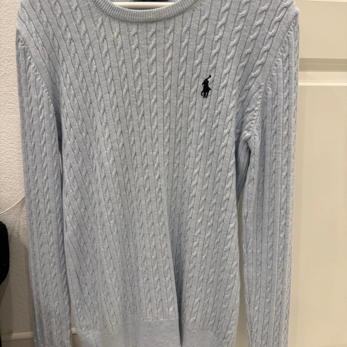 Ljusblå stickad tröja från Ralph Lauren