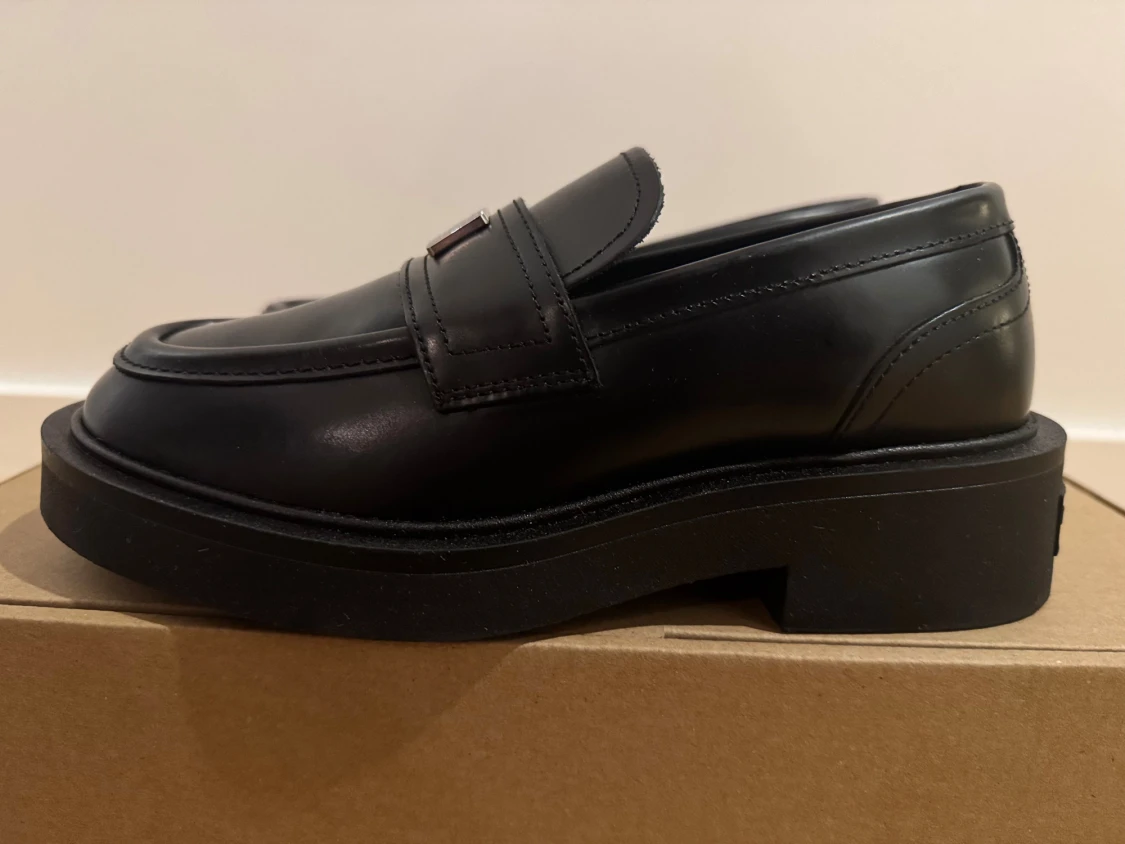 Nya svarta loafers Tommy Jeans skinn stl36 - 3