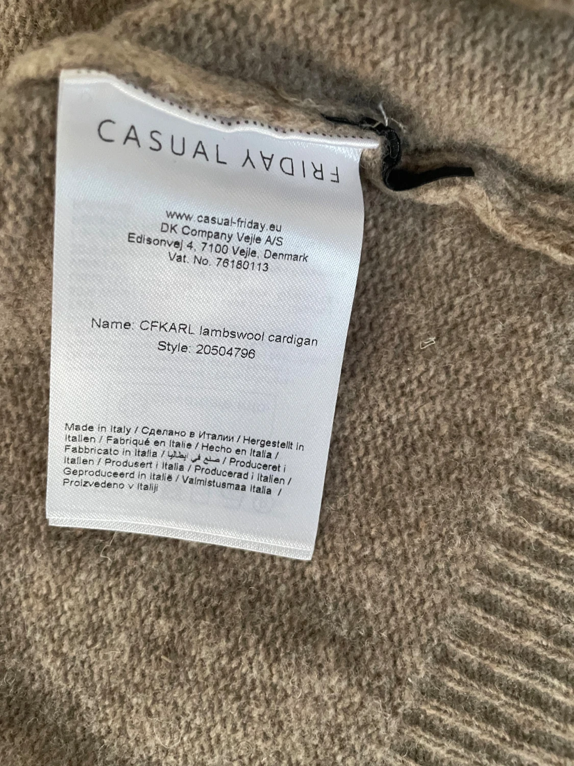 Beige kofta i lammull från Casual Friday - 2