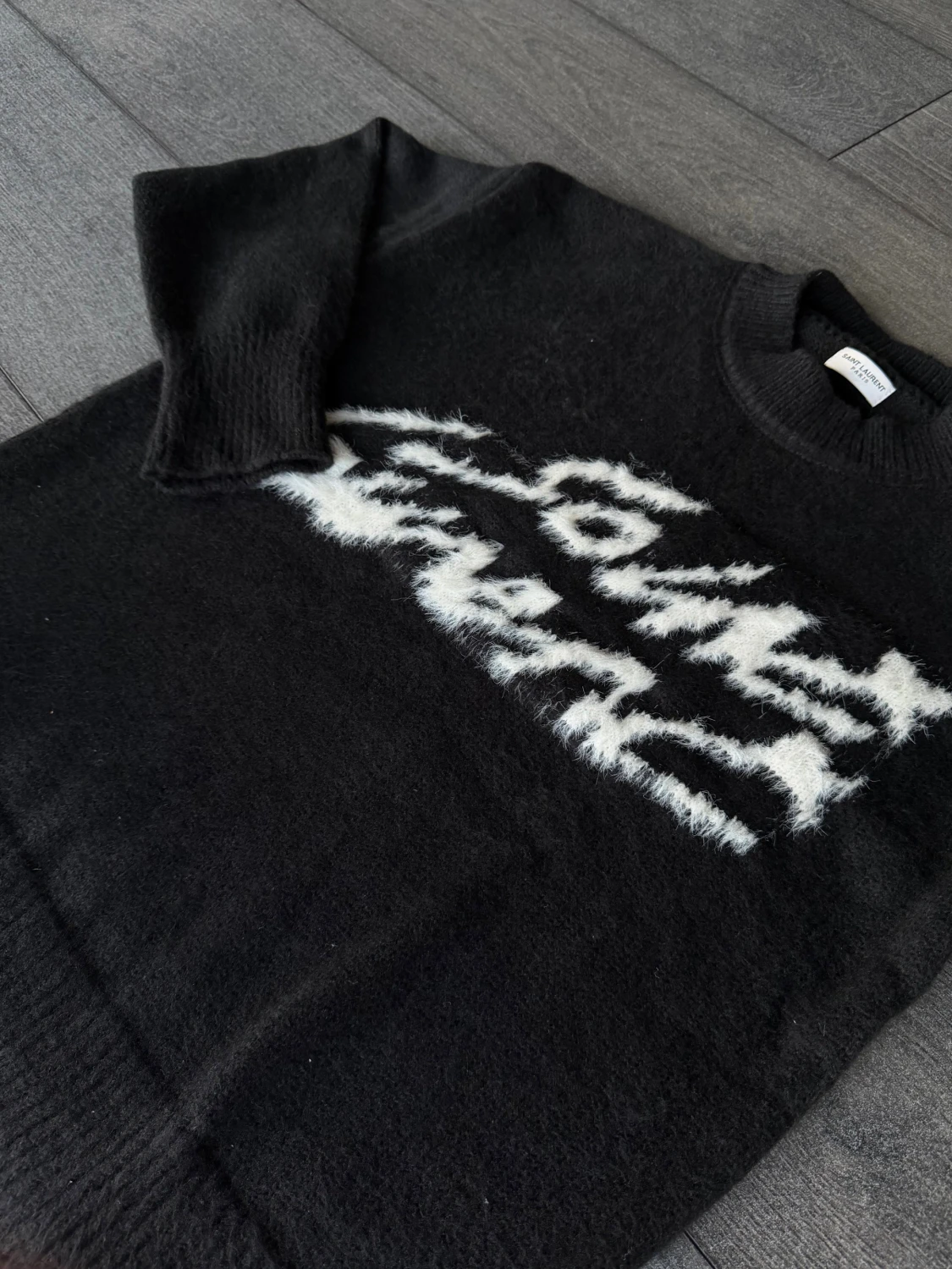 Svart Saint Laurent stickad tröja - 1