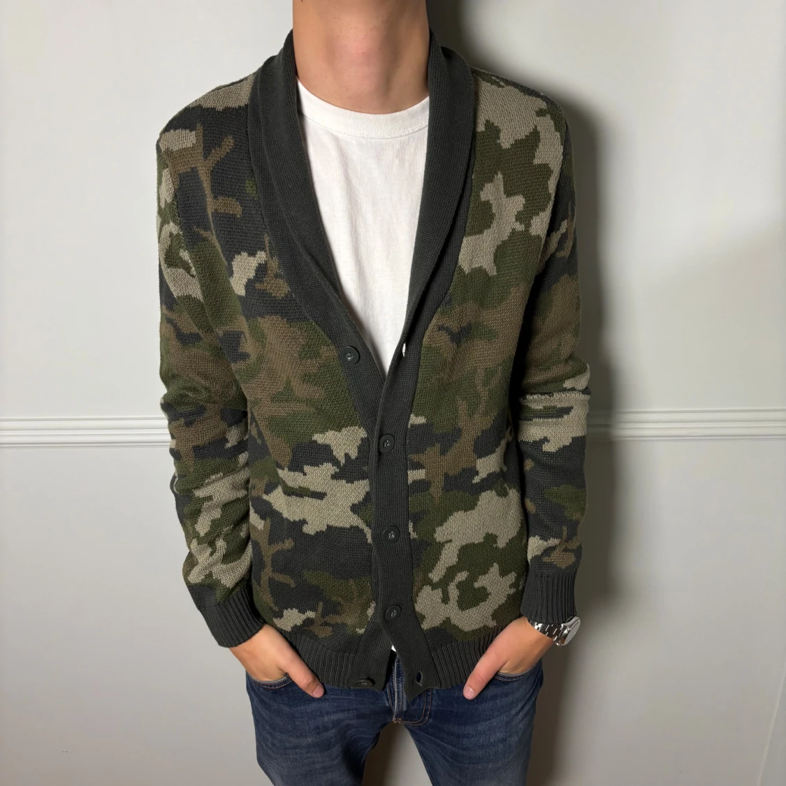 STICKAD CAMO CARDIGAN  - 1