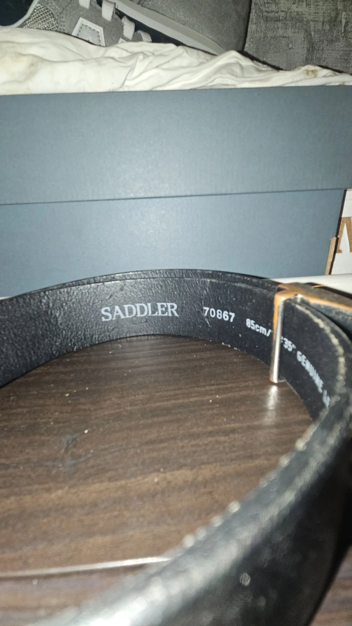 Svart skärp från Saddler med metallspänne - 2